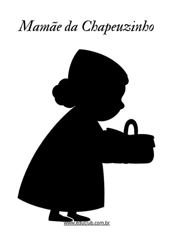 Molde teatro de sombras Chapeuzinho Vermelho para imprimir | Educlub